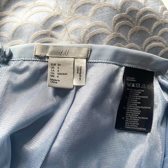 Jacquard Art Deco Pencil Mini Skirt - Picture 2 of 4